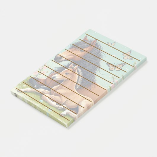 馬と馬が春で休む ポストイット (アングル)