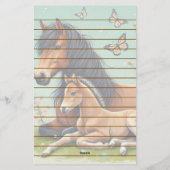 馬と馬が春で休む 便箋 (裏面)