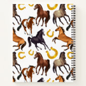 馬と馬の靴のコラージュのパターン女性のカーボーイ ノートブック (裏面)