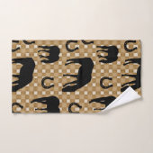 馬と馬の靴、カントリー・ウェスタン バスタオルセット (ハンドタオル)