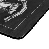 馬と馬蹄のスクラッチアート カッティングボード (角)