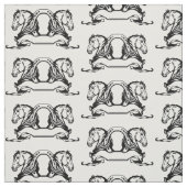 馬と馬蹄の2頭 ファブリック (見本)