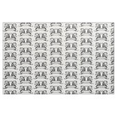 馬と馬蹄の2頭 ファブリック (ファットクウォーター)