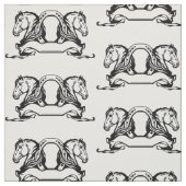 馬と馬蹄の2頭 ファブリック (見本)