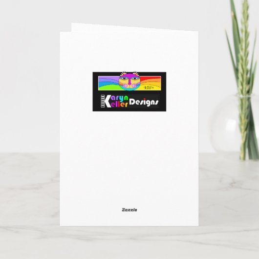 馬と馬車のグリーティングカード カード (裏面)