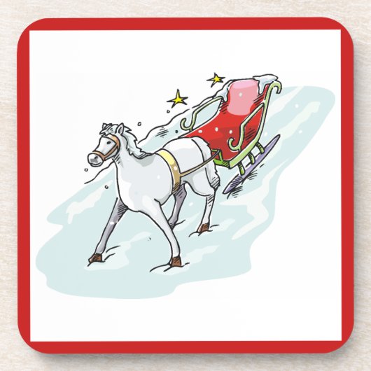 馬と馬車 –  コースター (正面)