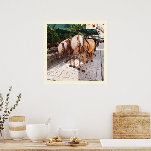 馬と馬車 ポスター (キッチン)