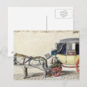 馬と馬車， 1825 ポストカード (正面/裏面)