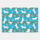 馬と馬靴のすべての行事 ラッピングペーパーシート (正面2)