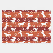 馬と馬靴のすべての行事 ラッピングペーパーシート (正面)