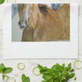 馬と馬 キッチンタオル (折り畳み)