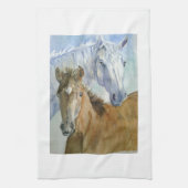 馬と馬 キッチンタオル (縦)