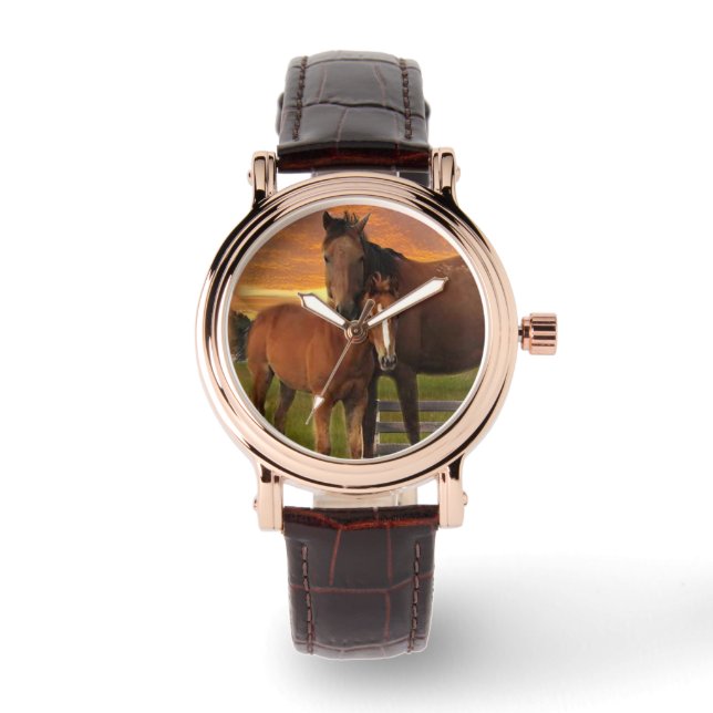 馬と馬 腕時計 (正面)