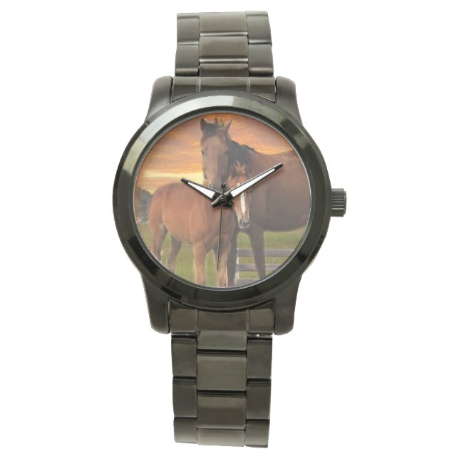 馬と馬 腕時計 (正面)