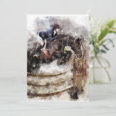 馬と騎手のジャンプ 招待状 (スタンド正面)