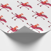 馬と騎手の繰り返しパターン ラッピングペーパー (角)