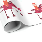 馬と騎手の繰り返しパターン ラッピングペーパー (ロールコーナー)