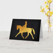 馬と騎手 カード (黄色い花)