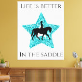 馬と騎手 – 鞍の方が命が長い  キャンバスプリント (インサイチュ (リビング))