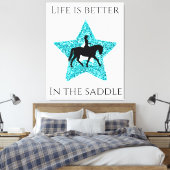 馬と騎手 – 鞍の方が命が長い  キャンバスプリント (インサイチュ (寝室))