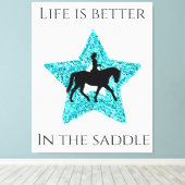 馬と騎手 – 鞍の方が命が長い  キャンバスプリント (インサイチュ (ウッドフロア))
