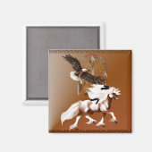 馬と鷲の磁石 マグネット (正面/裏面)