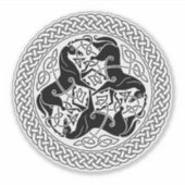 馬と黒いケルトのエポナの結び目 シール (正面)