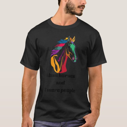 馬と3人が好き Tシャツ (正面)