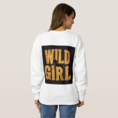 馬と「Wild Girl」サイン スウェットシャツ (裏面フル)