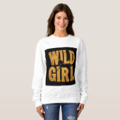 馬と「Wild Girl」サイン スウェットシャツ (正面フル)