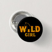 馬と「Wild Girl」サイン 缶バッジ (正面&裏面)