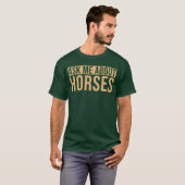 馬について聞いてね 馬の調教師の友達 Tシャツ (正面フル)