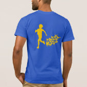 馬によって大きさで分類されるアヒル Tシャツ (裏面)