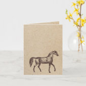 馬によって押されるカード カード (黄色い花)