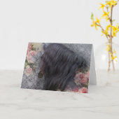 馬にロマンチックに～グリーティングカード カード (黄色い花)