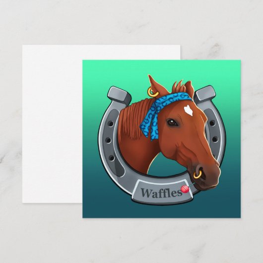 馬にワッフル シーズンカード (正面/裏面)