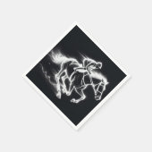 馬に乗ったネオン騎手 スタンダードカクテルナプキン (角)