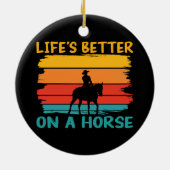 馬に乗った人生の方が良い，馬好き少年たち セラミックオーナメント (裏面)