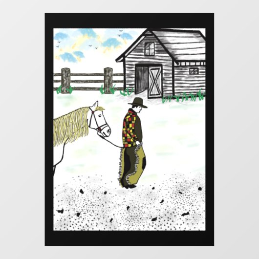 馬に乗った後 ウィンドウサイン (シート)