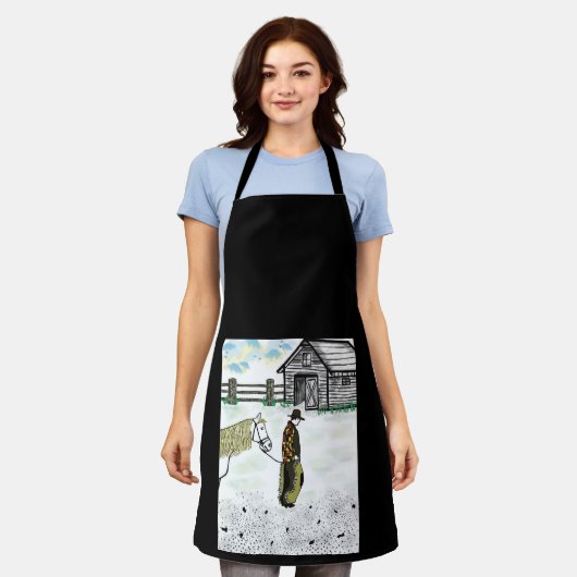 馬に乗った後 エプロン (着用した状態)