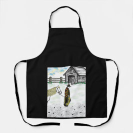 馬に乗った後 エプロン