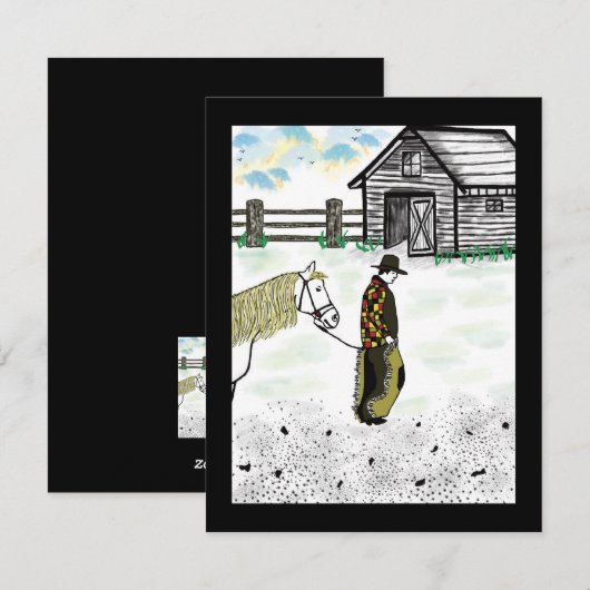 馬に乗った後 シーズンカード (正面/裏面)