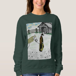 馬に乗った後 スウェットシャツ