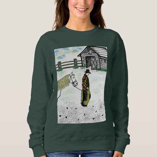 馬に乗った後 スウェットシャツ (正面)