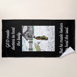 馬に乗った後 ビーチタオル