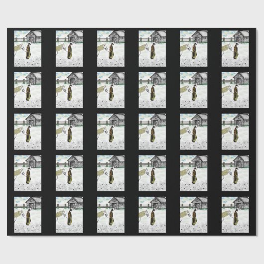 馬に乗った後 ラッピングペーパー (フラット)