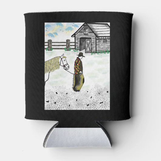 馬に乗った後 缶クーラー (正面)