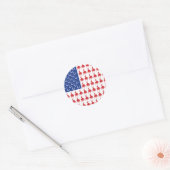 馬に乗った愛国的なカウボーイ ラウンドシール (封筒)