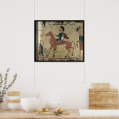 馬に乗った戦士を描いたカーペット ポスター (キッチン)