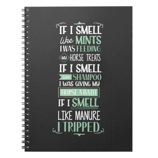 馬に乗った馬の馬のようなユーモアの匂い ノートブック (正面)